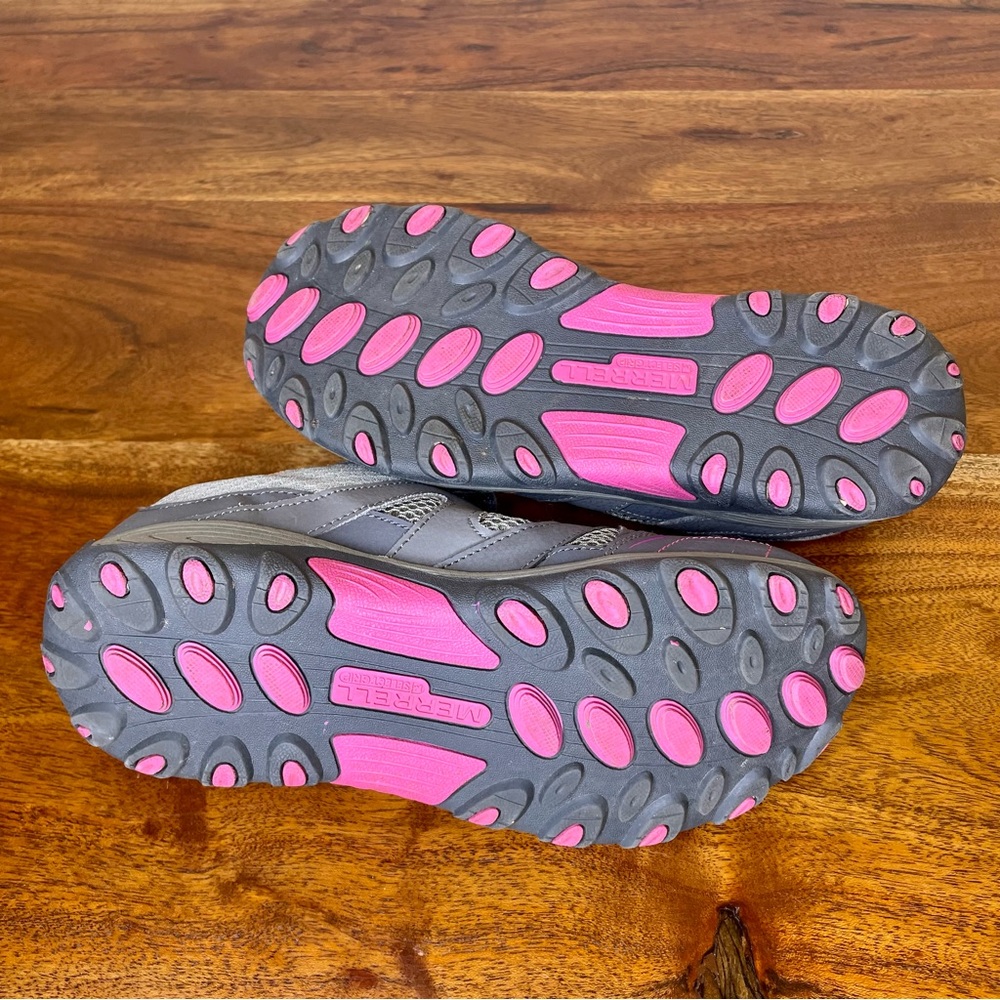 Merrell Girls 6.5 Trail Chaser Hiking Shoes Sneakers Gray Pink - Picture 10 of 11